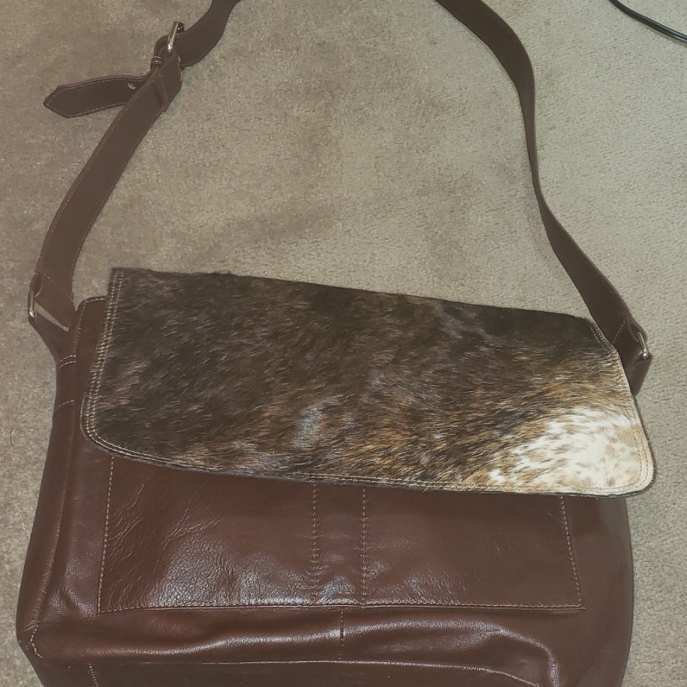 Damare Real leather & Ponyhair Crossbody